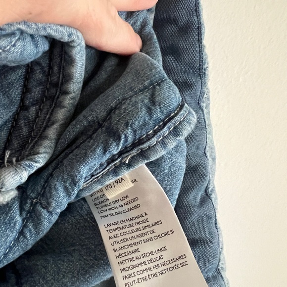 Free People Chloe Dolman Chambray Denim Quilted Jacket size S - Picture 7 of 11